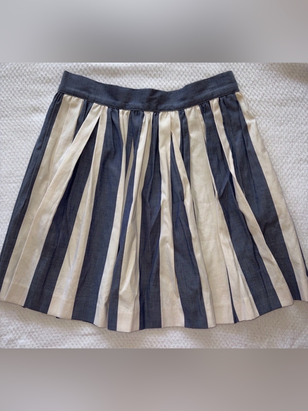 MAISON KITSUNE-Pleated Striped Mini Skirt Sz 36 French US 0-2 XS 25” NWOT